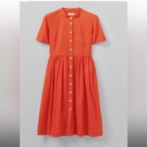 Toast Spiced Orange Edith Cotton Dress size 6